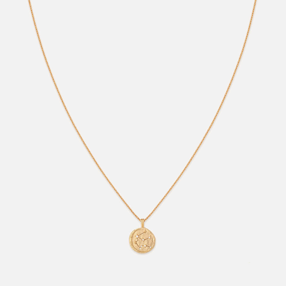 Astrid & Miyu Aquarius Zodiac 18-Karat Plated Recycled Sterling Silver Necklace